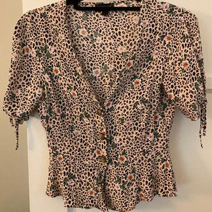 Topshop floral shirt size 2